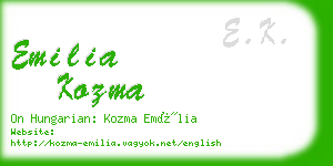 emilia kozma business card